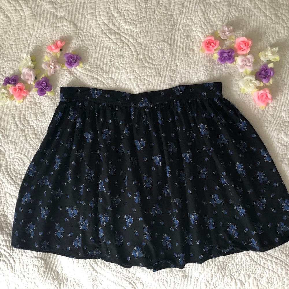 Floral High-Waisted Skirt